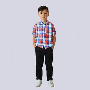 OshKosh B'gosh Kids Checkered Shirt - Red, Blue, White